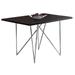 47.5" Silver and Coffee Brown Contemporary Rectangular Dining Table