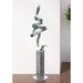 Statements2000 Modern Metal Sculpture Indoor Outdoor Garden Art Decor by Jon Allen - Perfect Moment with Silver Base