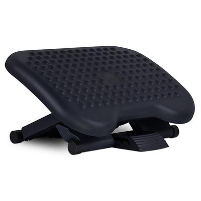 Mount-It! Ergonomic Footrest Adjustable Angle and Height Office Foot Rest Stool For Under Desk Support - Black