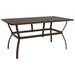 vidaXL Patio Table Brown 55.1"x31.5"x28.3" Steel