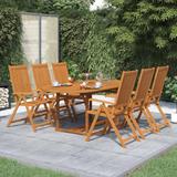 vidaXL Patio Dining Set Outdoor Dining Table and Chairs Solid Acacia Wood