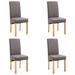 vidaXL Dining Chairs 4 pcs Taupe Fabric