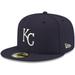 Men's New Era Navy Kansas City Royals White Logo 59FIFTY Fitted Hat