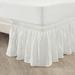 Ruched Ruffle Elastic Easy Wrap Around Bedskirt White Single Queen/King/Cal King - Lush Decor 16T005504