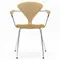 Cherner Chair Company Cherner Metal Base Armchair with Seat Pad