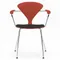 Cherner Chair Company Cherner Metal Base Armchair with Seat Pad