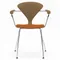 Cherner Chair Company Cherner Metal Base Armchair with Seat Pad