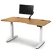 Copeland Furniture Invigo Ergonomic Sit-Stand Desk with Monitor Arm - 3072-RRC-EE-03-W-G-M-P-N-N-N