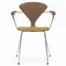 Cherner Chair Company Cherner Metal Base Armchair with Seat Pad