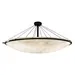 Justice Design Group Clouds 72-Inch Round Bowl w/ Ring Semi-Flushmount Light - CLD-9688-35-MBLK