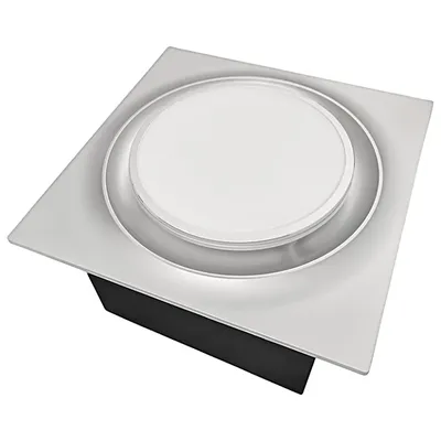 Aero Pure Slim Fit Round Profile Quiet Bathroom Exhaust Fan with LED Light