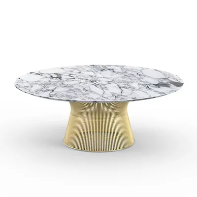 Knoll Platner 42 Inch Coffee Table in Gold - Knoll Authorized Retailer