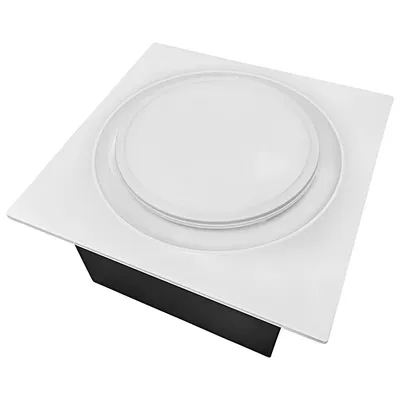 Aero Pure Slim Fit Round Profile Quiet Bathroom Exhaust Fan with LED Light