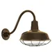 Hi-Lite Gooseneck Barn Light Warehouse Outdoor Wall Sconce - B-1 Arm with Wire Guard - H-QS15116/B-1-BR47/WGR-14-BR47
