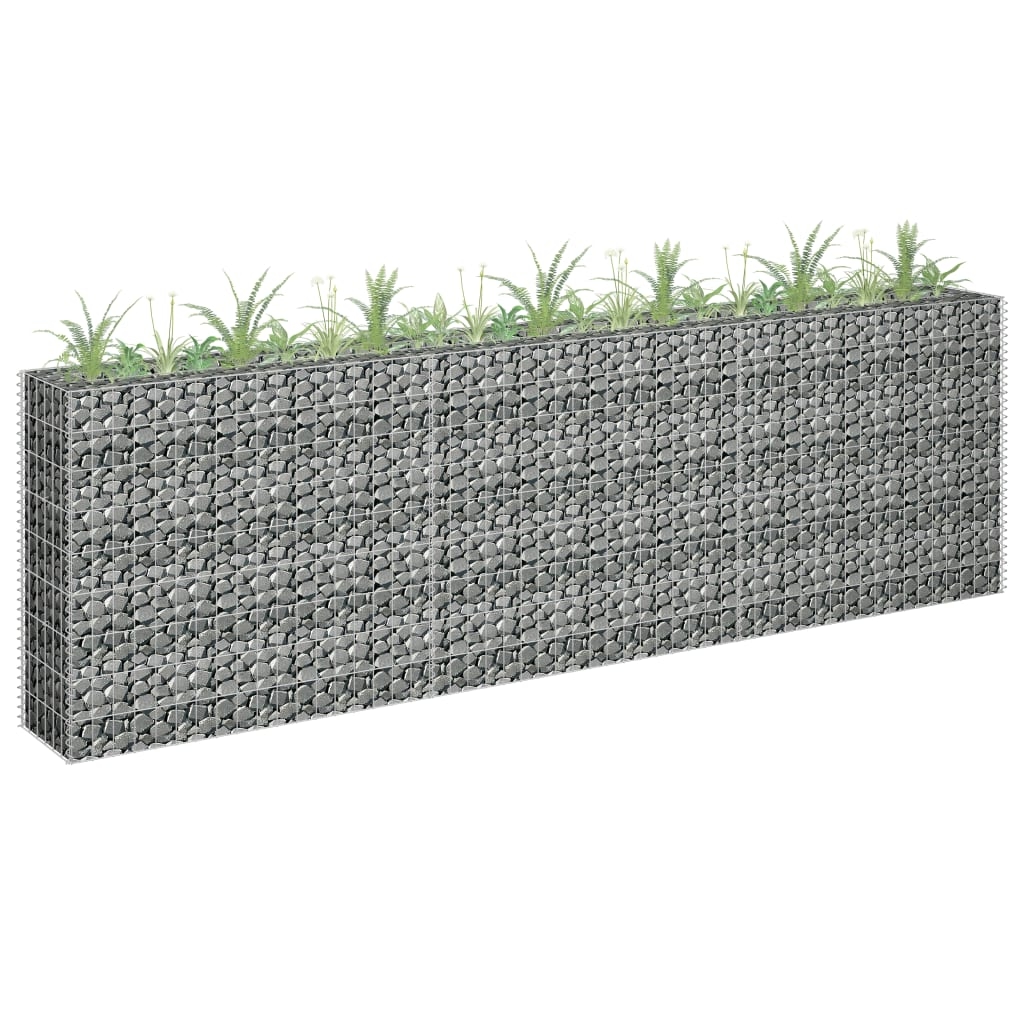 vidaXL Gabionen-Hochbeet Verzinkter Stahl 270 x 30 x 90 cm Image