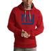 Men's Antigua Red New York Giants Victory Pullover Hoodie