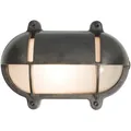 Original BTC (Davey Lighting) Oval Bulkhead Outdoor Wall Sconce with Eyelid Shield - BT-DP7435/BR/WE