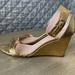Kate Spade Shoes | Kate Spade Gold Snakeskin Wedges Size 7 | Color: Gold | Size: 7