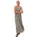 Plus Size Women's Tiered Maxi Dress by ellos in Black Cream Print (Size 34/36)