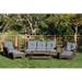 6-piece Resin Wicker Patio Furniture Conversation Set with High Back