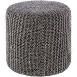 Athina Modern Knitted Wool 18-inch Cylinder Pouf