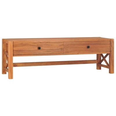 vidaXL TV Stand 55.1"x15.7"x17.7" Teak Wood