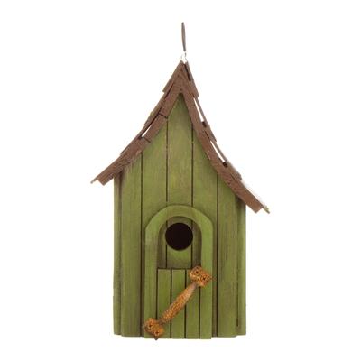 Glitzhome 11.75"H Wooden Hand Painted Distressed Birdhouse