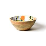 Coton Colors Citrus Wooden 12 Footed Bowl 60 fl oz. Salad Bowl Wood in Brown/Orange | 4.75 H x 12 W x 12 D in | Wayfair CTRUS-W12FB