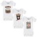 Infant Tiny Turnip White San Francisco Giants 3-Piece Snacks Bodysuit Set