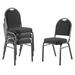 National Public Seating Armless (Pack Of 4) 9200 Series Premium Fabric Upholstered Stackable Chair Metal in Black | 35 H x 17.75 W x 22 D in | Wayfair