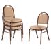 National Public Seating Armless (Pack Of 4) 9200 Series Premium Vinyl Upholstered Stackable Chair Vinyl/Metal in Brown | Wayfair 9201-M/4