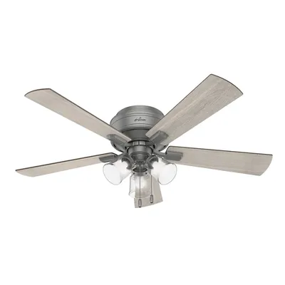 Hunter Fans Crestfield Low Profile Ceiling Fan - Flushmount Ceiling Fan
