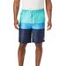 Men's Big & Tall 8" Flex Swim Trunk with Super Stretch Liner by Meekos in Teal Colorblock (Size 5XL)