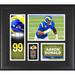 Aaron Donald Los Angeles Rams Framed 15" x 17" Player Collage with a Piece of Game-Used Football