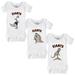 Infant Tiny Turnip White San Francisco Giants 3-Piece Dinosaur Bodysuit Set