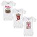 Infant Tiny Turnip White Philadelphia Phillies 3-Piece Snacks Bodysuit Set