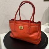 Coach Bags | Coach Madeline Orange Leather Bag | Color: Orange | Size: Os