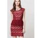 Anthropologie Dresses | Anthro' Maeve Elsa Burgundy Lace Peplum Dress | Color: Red | Size: L