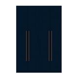 Gramercy Modern 2-Section Freestanding Wardrobe Armoire Closet in Tatiana Midnight Blue - Manhattan Comfort 157GMC4