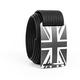 GRIP6 Web Belts for Men - Nylon Belt- Fully Adjustable Casual Belt Strap & Belt Buckle (30in/75cm, Union Jack Flag w/Black Strap)