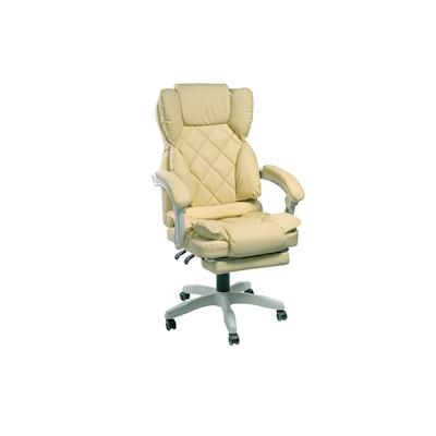 TRISENS Schreibtischstuhl Design Bürostuhl TV Bürosessel Chefsessel Relax & Home Office Beige Image