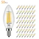 C35 6W variable Led ampoule E12 E14 Filament bougie ampoule 2700k 6000k blanc froid chaud Edison