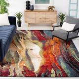 Green/Red 126 x 0.51 in Indoor Area Rug - 17 Stories Dowlen Abstract Area Rug | 126 W x 0.51 D in | Wayfair 327AFB439CEF47A49A01448A9D0669CB