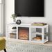 Red Barrel Studio® TV Stand for TVs up to 65" w/ Electric & Fireplace Included, Wood in White | 22.5 H in | Wayfair