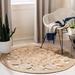 White 48 x 0.39 in Indoor Area Rug - World Menagerie Phirun Round Hand-Woven Flatweave Jute/ Natural Area Rug Jute & | 48 W x 0.39 D in | Wayfair