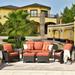 OVIOS 5-piece Patio Conversation Wicker Furniture Set