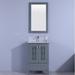 Legion Furniture 24" Single Bathroom Vanity Set w/ Mirror Wood/Glass in Gray | 35.5 H x 24 W x 22 D in | Wayfair WT7424-GG