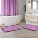 Latitude Run® Steph Ultra Soft Non Slip & Absorbent Memory Foam Bath Rugs Polyester in Indigo | 1 H x 20 W in | Wayfair