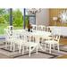 East West Furniture Dining Set- an Oval Dining Table and Kitchen Chairs, Linen White(Pieces Options)