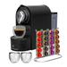 ChefWave Mini Espresso Machine (Black) with Coffee Capsules and Holder Bundle